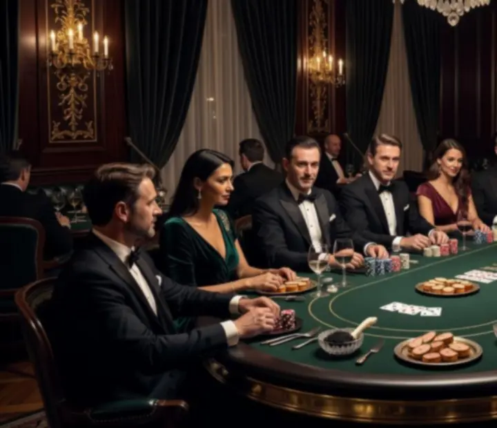 Elegáns offline pókereste gourmet fogásokkal és arany fényekkel a Talalkozohubban